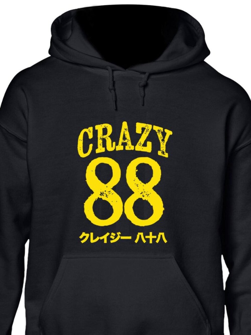 New Crazy 88 Japan Black Hoodie Fleece Sweatshirt